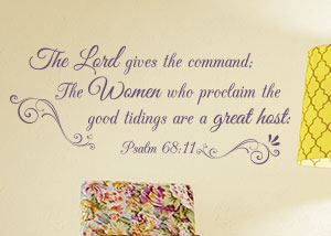 A Great Host Vinyl Wall Statement - Psalm 68:11