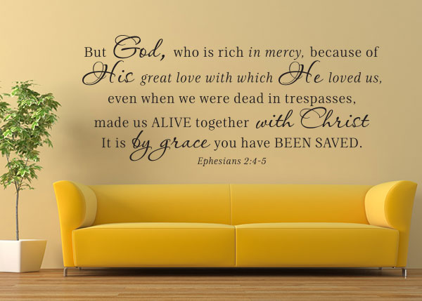 Made Alive Together With Christ Vinyl Wall Statement - Ephesians 2:4-5
