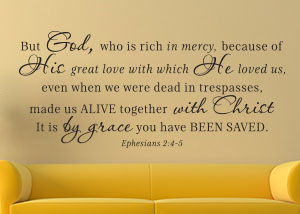 Made Alive Together With Christ Vinyl Wall Statement - Ephesians 2:4-5