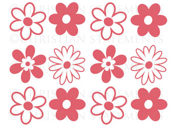 Flower Pack - Large Size Vinyl Wall Statement
