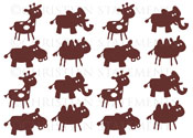 Zoo Animal Pack Vinyl Wall Statement