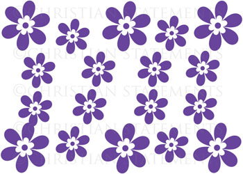 Flower Add on Pack Vinyl Wall Statement