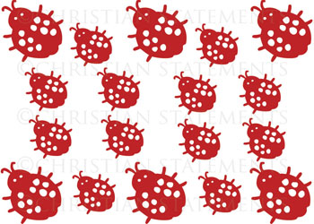Lady Bug Pack Vinyl Wall Statement