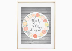 Bless the Lord Wood Panel Wall Print