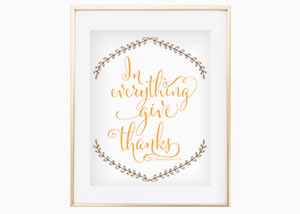 In Everything Give Thanks Wall Print - 1 Thessalonians 5:18