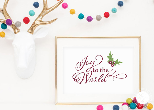 Joy to the World Wood Christmas Wall Print