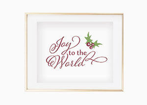 Joy to the World Wood Christmas Wall Print