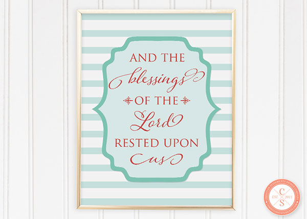 And the Blessing of the Lord Stripe Wall Print