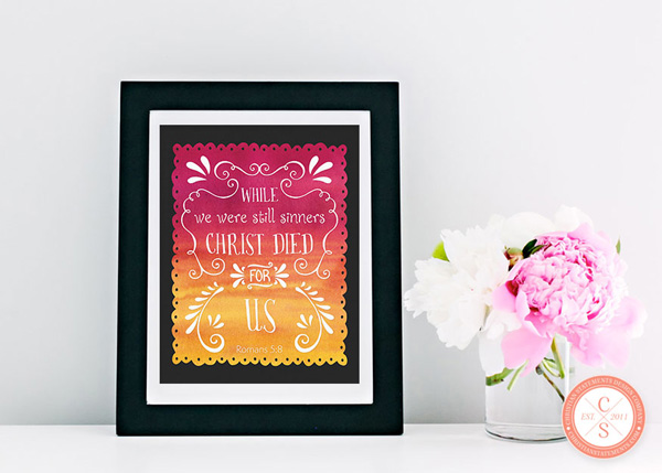 Christ Died for Us Wall Print - Romans 5:8