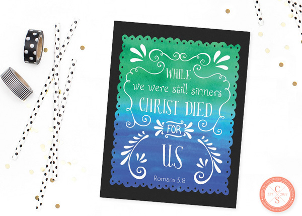 Christ Died for Us Wall Print - Romans 5:8 #2