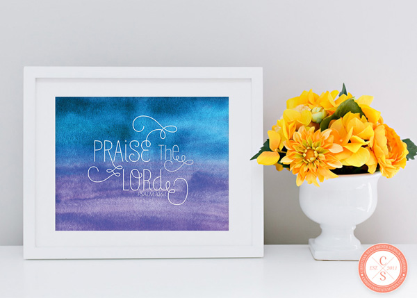 Praise the Lord Wall Print - Pslam 106:1