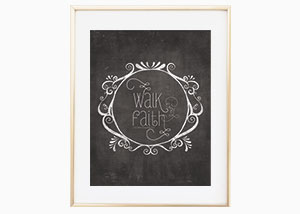 Walk by Faith Wall Print - 2 Corinthians 5:7