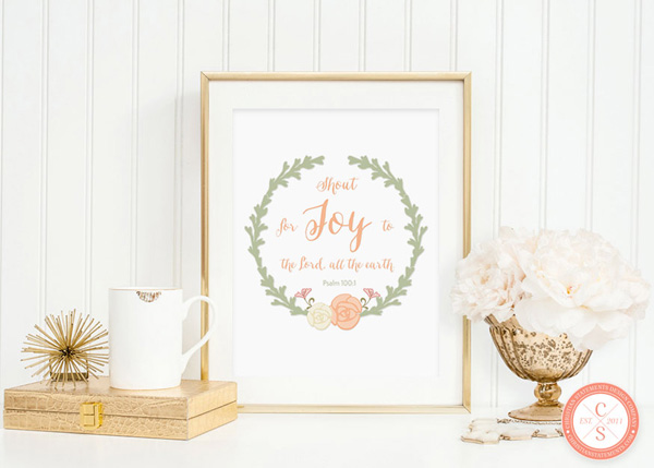Shout for Joy to the LORD, All the Earth Wall Print - Psalm 100:4 #1