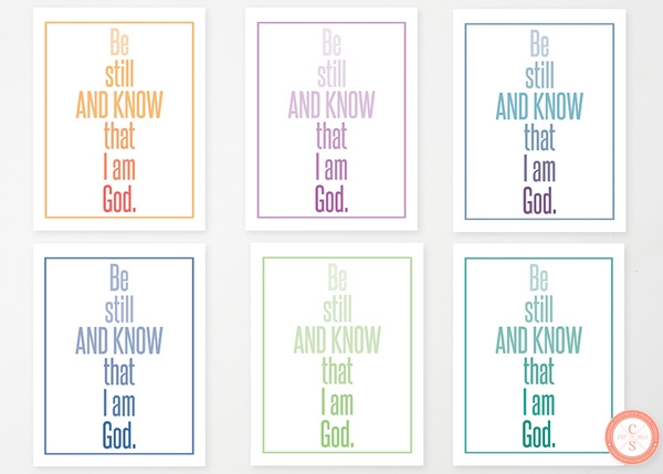 Be Still and Know That I Am God Wall Print - Psalm 46:10 #3