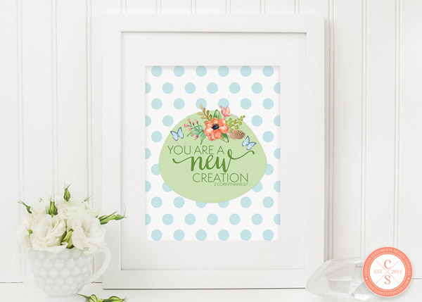 You Are A New Creation Wall Print - 2 Corinthians 5:7