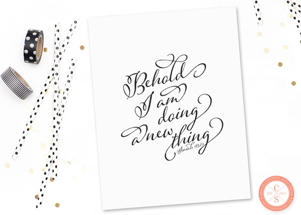 Behold I Am Doing Wall Print - Isaiah 43:19 #2