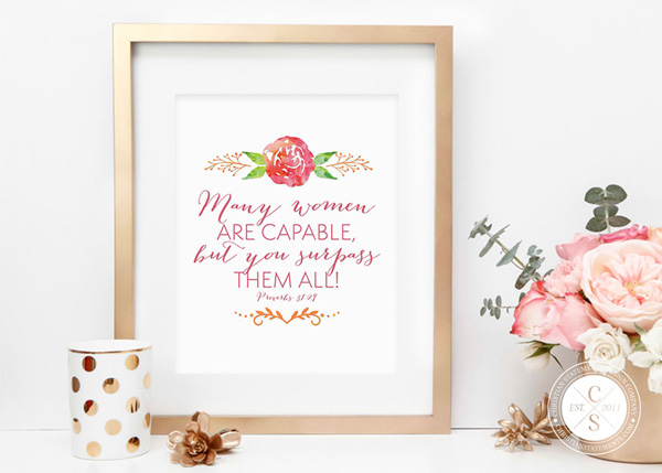 Many Women Are Capable Wall Print - Proverbs 31:29 #1