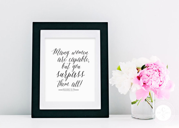 Many Women Are Capable Wall Print - Proverbs 31:29 #1
