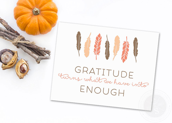 Gratitude Turns What We Have Into Enough- Landscape Wall Print #2