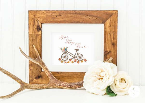 Be Joyful Pray Always Give Thanks Wall Print