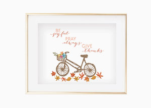 Be Joyful Pray Always Give Thanks Wall Print