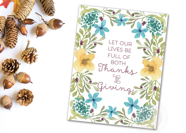 Let Our Lives Be Full Of Both Thanks And Giving Wall Print #2