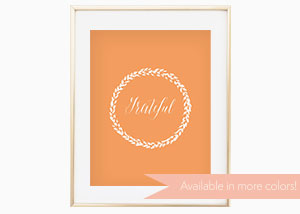 Grateful Wreath Wall Print