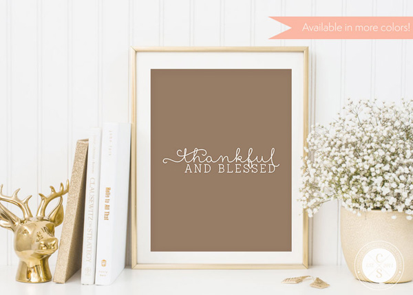 Thankful and Blessed Wall Print