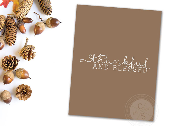Thankful and Blessed Wall Print #2