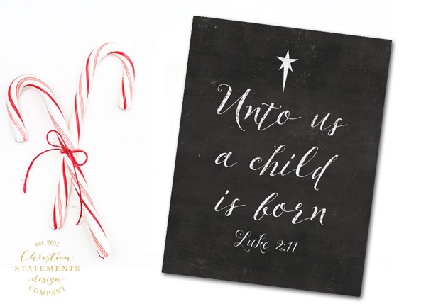 Unto Us A Child Is Born Wall Print - Luke 2:11 #2