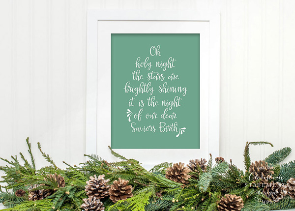 Oh Holy Night The Stars Are Brightly Shining Wall Print