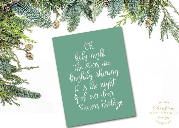 Oh Holy Night The Stars Are Brightly Shining Wall Print #2