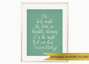Oh Holy Night The Stars Are Brightly Shining Wall Print