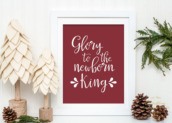 Glory To The Newborn King Wall Print