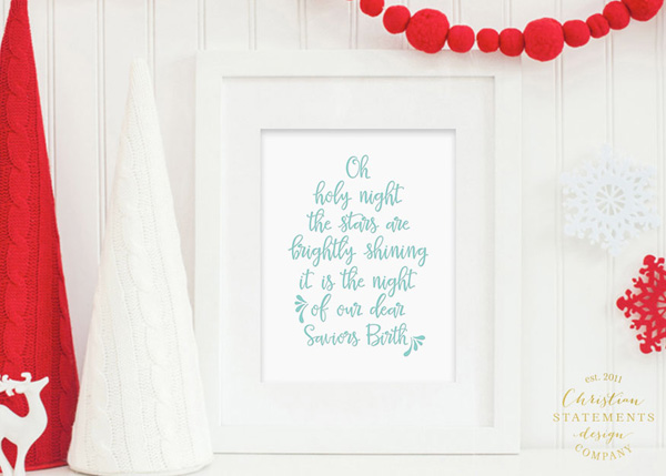 Oh Holy Night The Stars Are Wall Print