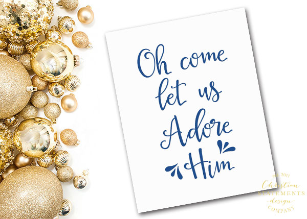 Oh Come Let Us Adore Him Wall Print #2