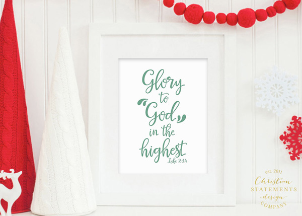Glory To God In The Highest Wall Print - Luke 2:14