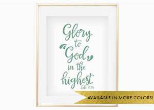 Glory To God In The Highest Wall Print - Luke 2:14