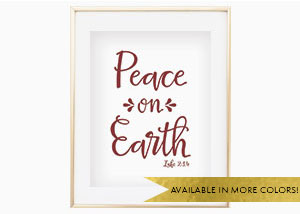 Peace On Earth Wall Print - Luke 2:14