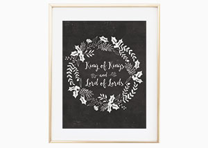 King Of Kings And Lord Of Lords Chalkboard Wall Print